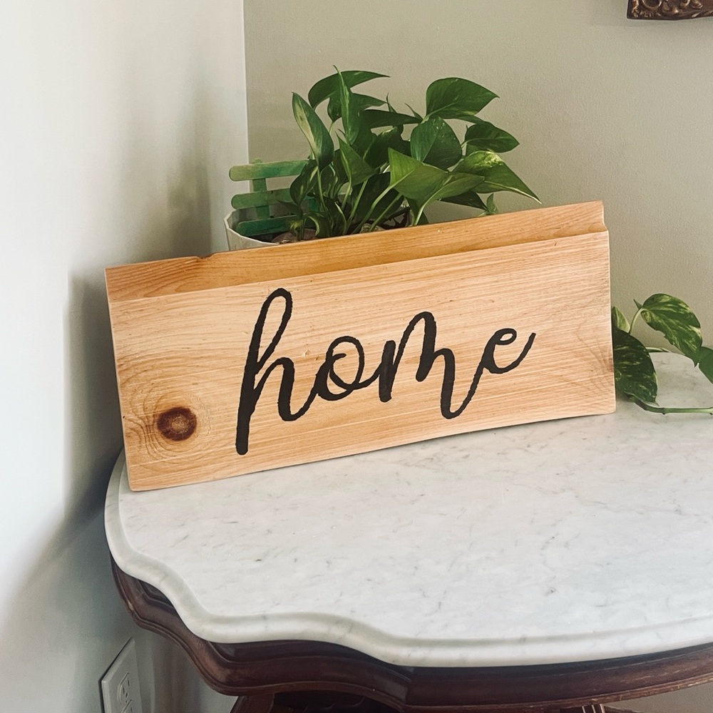 Rustic Farmhouse Reclaimed Wood Sign “home” in black letters reclaimed wood NEW